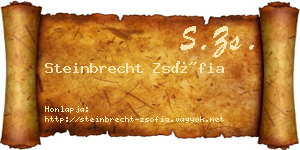 Steinbrecht Zsófia névjegykártya