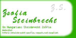 zsofia steinbrecht business card